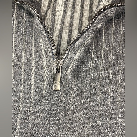Calvin Klein jeans sweater gray ribbed mens large - Picture 4 of 8